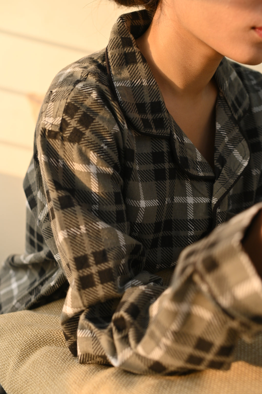 Women's Brushed Flannel Button Down Sleep set